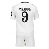 Real Madrid Kylian Mbappe #9 Koti Peliasu Lasten 2024-25 Lyhythihainen (+ Lyhyet housut)
